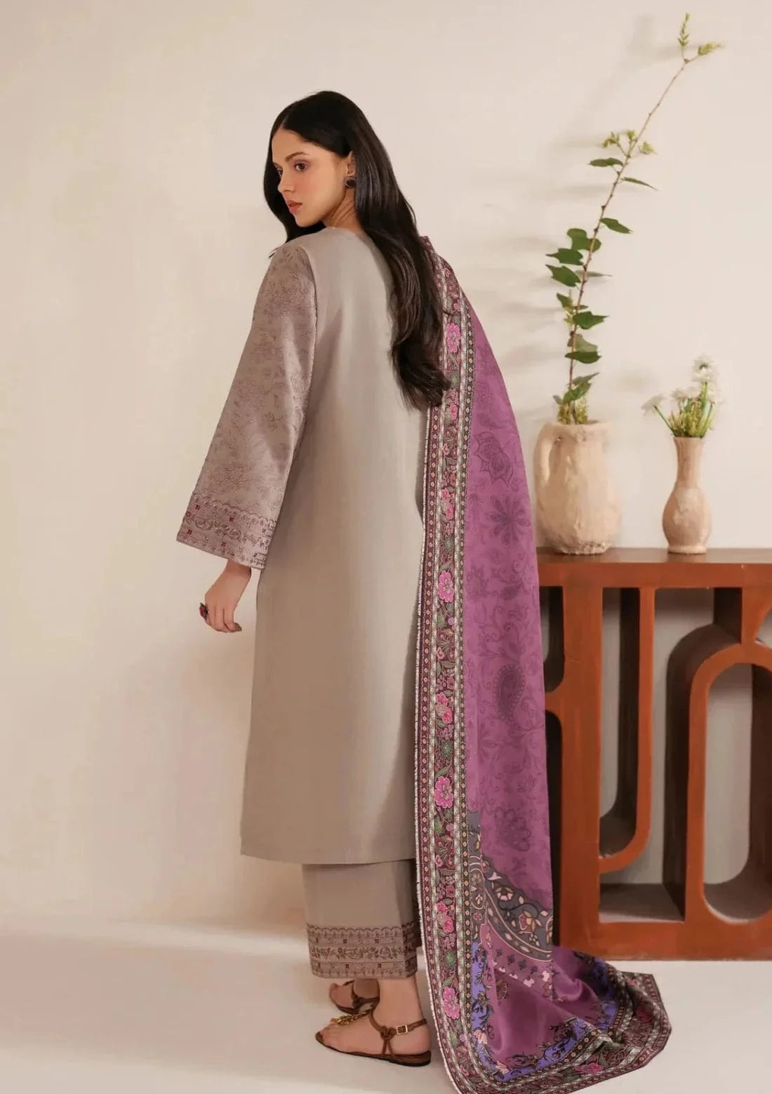 Sapphire SP-34 Embroidered Dhanak 3pc