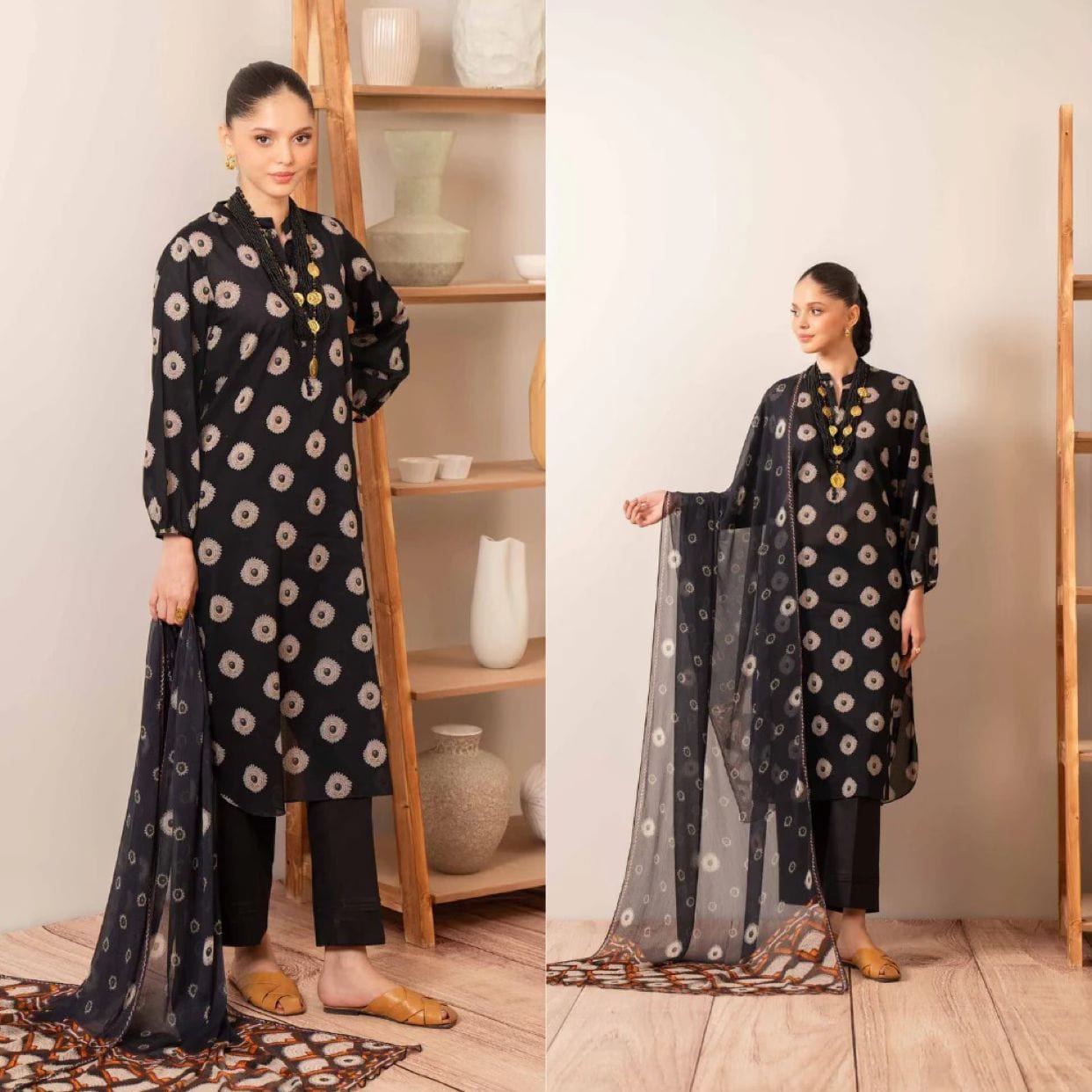 Sapphire NL-686 Dhanak Embroidered 3pc Wt