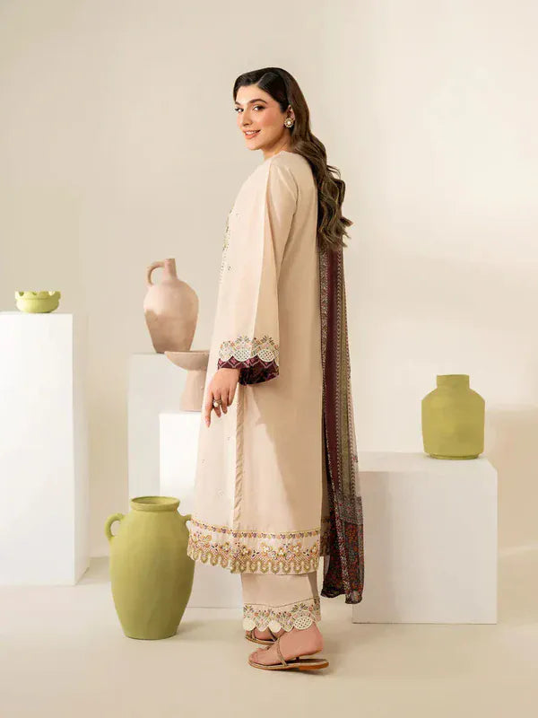 Sapphire D-299 Embroidered Dhanak 3pc