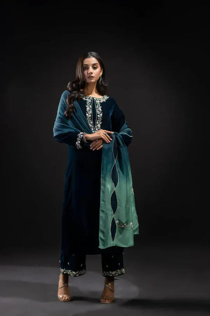 ZC-120 Velvet Embroidered 3pc