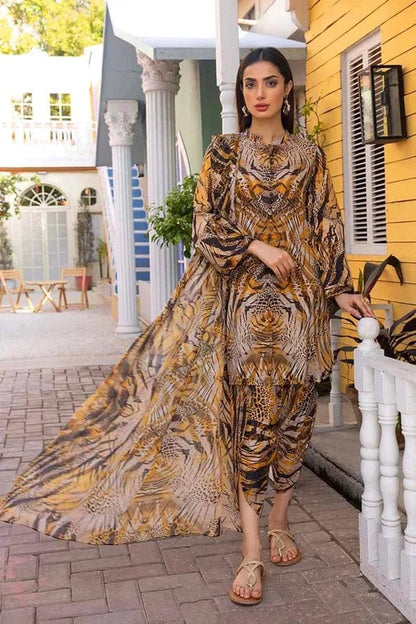 D-500 Khaddar Printed 3pc Wt