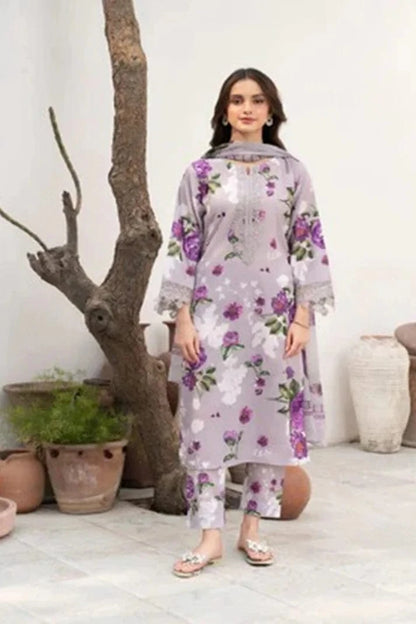 Sapphire D-803 Lawn Printed 3pc
